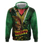 One Love Guyana Zip Hoodie Rastafarian Lion Reggae Grunge Style
