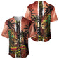 One Love Trinidad And Tobago Baseball Jersey Rastafarian Lion Reggae Grunge Style