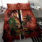 One Love Trinidad And Tobago Bedding Set Rastafarian Lion Reggae Grunge Style