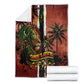 One Love Trinidad And Tobago Blanket Rastafarian Lion Reggae Grunge Style
