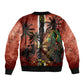 One Love Trinidad And Tobago Bomber Jacket Rastafarian Lion Reggae Grunge Style