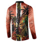 One Love Trinidad And Tobago Button Sweatshirt Rastafarian Lion Reggae Grunge Style
