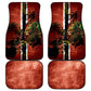 One Love Trinidad And Tobago Car Mats Rastafarian Lion Reggae Grunge Style