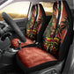 One Love Trinidad And Tobago Car Seat Cover Rastafarian Lion Reggae Grunge Style