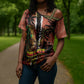 One Love Trinidad And Tobago Cross Shoulder Shirt Rastafarian Lion Reggae Grunge Style