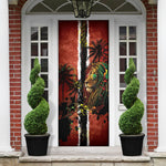 One Love Trinidad And Tobago Door Cover Rastafarian Lion Reggae Grunge Style