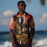 One Love Trinidad And Tobago Hawaiian Shirt Rastafarian Lion Reggae Grunge Style