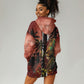 One Love Trinidad And Tobago Hoodie Dress Rastafarian Lion Reggae Grunge Style
