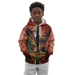 One Love Trinidad And Tobago Kid Hoodie Rastafarian Lion Reggae Grunge Style