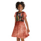 One Love Trinidad And Tobago Kid Short Sleeve Dress Rastafarian Lion Reggae Grunge Style