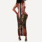 One Love Trinidad And Tobago Long Sleeve Bodycon Dress Rastafarian Lion Reggae Grunge Style