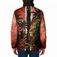 One Love Trinidad And Tobago Padded Jacket Rastafarian Lion Reggae Grunge Style