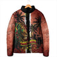 One Love Trinidad And Tobago Padded Jacket Rastafarian Lion Reggae Grunge Style