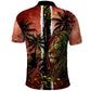 One Love Trinidad And Tobago Polo Shirt Rastafarian Lion Reggae Grunge Style