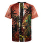 One Love Trinidad And Tobago Rugby Jersey Rastafarian Lion Reggae Grunge Style