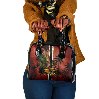 One Love Trinidad And Tobago Shoulder Handbag Rastafarian Lion Reggae Grunge Style