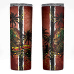 One Love Trinidad And Tobago Skinny Tumbler Rastafarian Lion Reggae Grunge Style