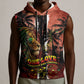 One Love Trinidad And Tobago Sleeveless Hoodie Rastafarian Lion Reggae Grunge Style