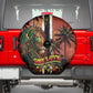 One Love Trinidad And Tobago Spare Tire Cover Rastafarian Lion Reggae Grunge Style