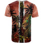 One Love Trinidad And Tobago T shirt Rastafarian Lion Reggae Grunge Style