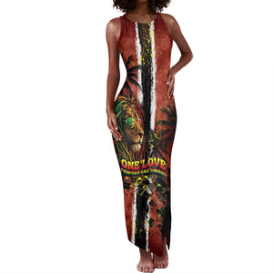 One Love Trinidad And Tobago Tank Maxi Dress Rastafarian Lion Reggae Grunge Style