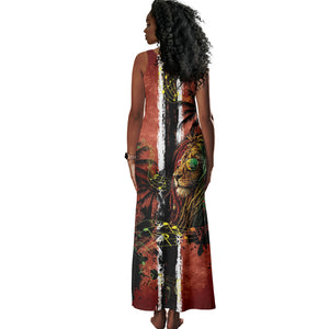 One Love Trinidad And Tobago Tank Maxi Dress Rastafarian Lion Reggae Grunge Style