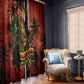 One Love Trinidad And Tobago Window Curtain Rastafarian Lion Reggae Grunge Style