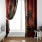 One Love Trinidad And Tobago Window Curtain Rastafarian Lion Reggae Grunge Style
