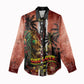 One Love Trinidad And Tobago Women Casual Shirt Rastafarian Lion Reggae Grunge Style