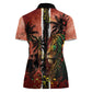One Love Trinidad And Tobago Women Polo Shirt Rastafarian Lion Reggae Grunge Style