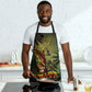 One Love Afro Haiti Apron Rastafarian Lion Reggae Grunge Style