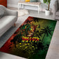 One Love Afro Haiti Area Rug Rastafarian Lion Reggae Grunge Style
