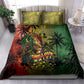 One Love Afro Haiti Bedding Set Rastafarian Lion Reggae Grunge Style