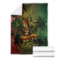 One Love Afro Haiti Blanket Rastafarian Lion Reggae Grunge Style