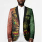 One Love Afro Haiti Blazer Rastafarian Lion Reggae Grunge Style