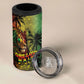 One Love Afro Haiti 4 in 1 Can Cooler Tumbler Rastafarian Lion Reggae Grunge Style