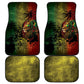 One Love Afro Haiti Car Mats Rastafarian Lion Reggae Grunge Style