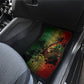 One Love Afro Haiti Car Mats Rastafarian Lion Reggae Grunge Style