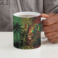 One Love Afro Haiti Ceramic Mug Rastafarian Lion Reggae Grunge Style
