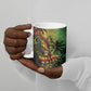 One Love Afro Haiti Ceramic Mug Rastafarian Lion Reggae Grunge Style