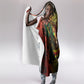 One Love Afro Haiti Hooded Blanket Rastafarian Lion Reggae Grunge Style
