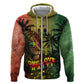 One Love Afro Haiti Hoodie Rastafarian Lion Reggae Grunge Style