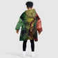 One Love Afro Haiti Kid Wearable Blanket Hoodie Rastafarian Lion Reggae Grunge Style
