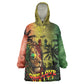 One Love Afro Haiti Kid Wearable Blanket Hoodie Rastafarian Lion Reggae Grunge Style