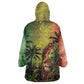 One Love Afro Haiti Kid Wearable Blanket Hoodie Rastafarian Lion Reggae Grunge Style