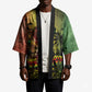 One Love Afro Haiti Kimono Rastafarian Lion Reggae Grunge Style