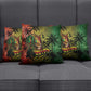 One Love Afro Haiti Pillow Cover Rastafarian Lion Reggae Grunge Style