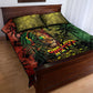One Love Afro Haiti Quilt Bed Set Rastafarian Lion Reggae Grunge Style