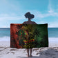One Love Afro Haiti Sarong Rastafarian Lion Reggae Grunge Style