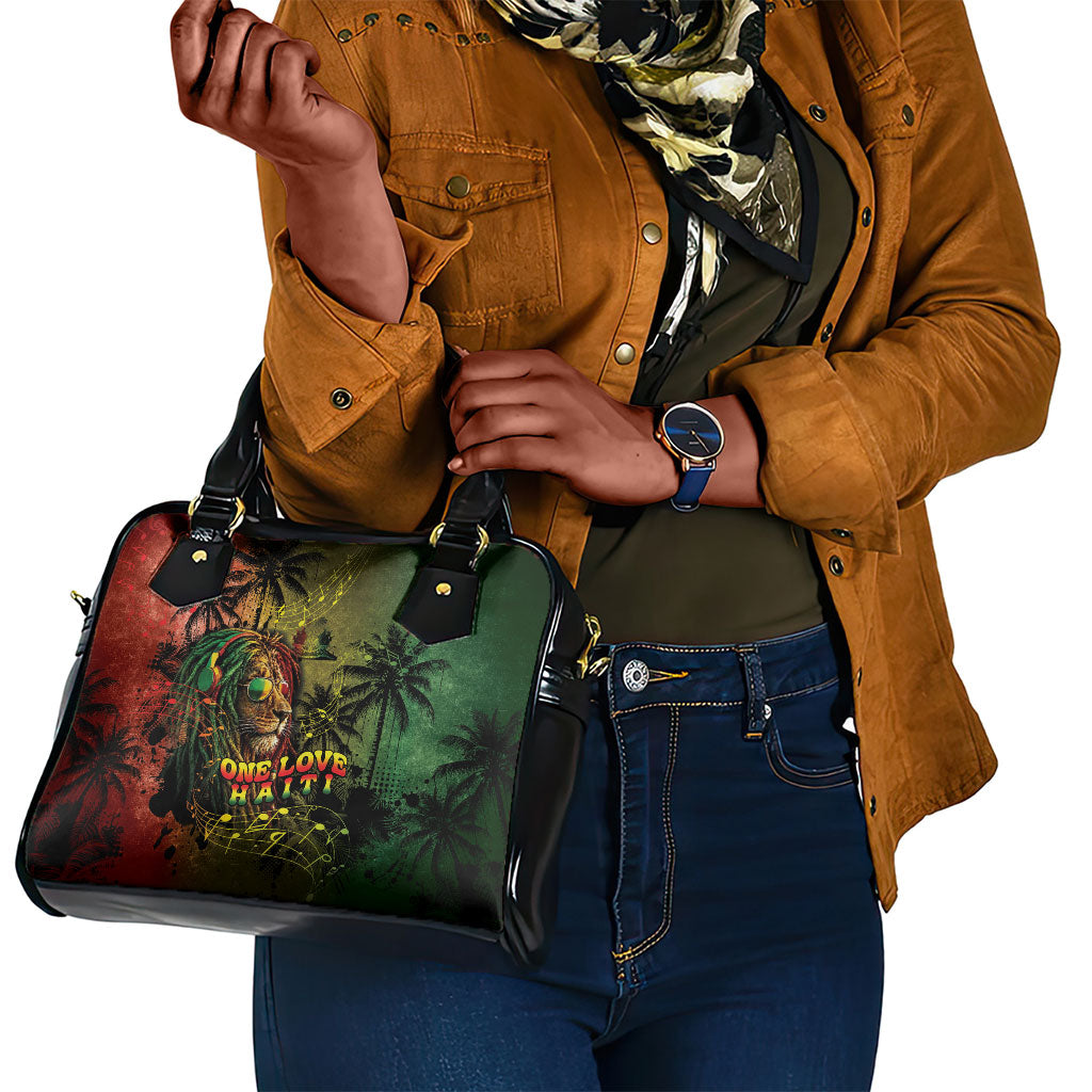 One Love Afro Haiti Shoulder Handbag Rastafarian Lion Reggae Grunge Style